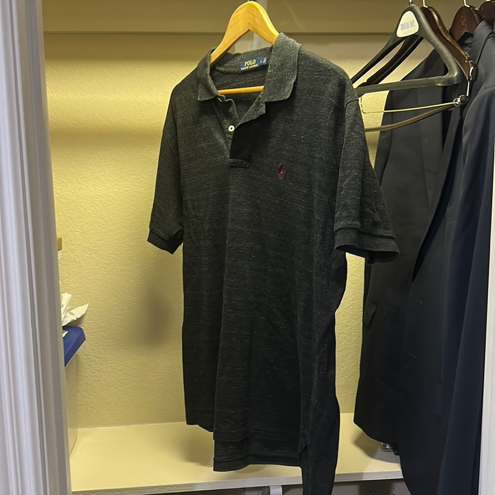 Large Charcoal Gray Polo